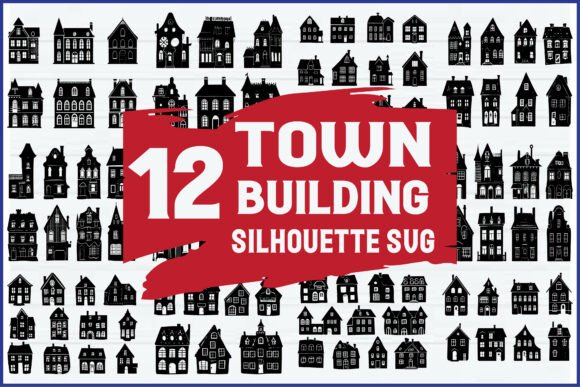 Download Town Building Silhouette SVG - Premium Resources