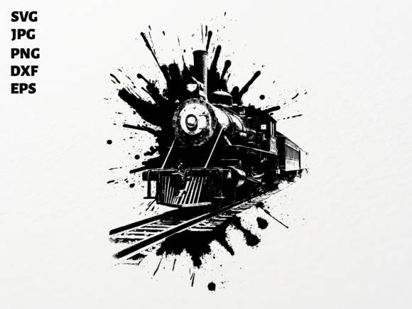 Download Steam Train Grunge SVG for Cricut - Premium Resources