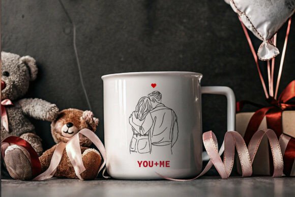 Download Line Art Love Couple – Valentine Clipart - Valentine Collection