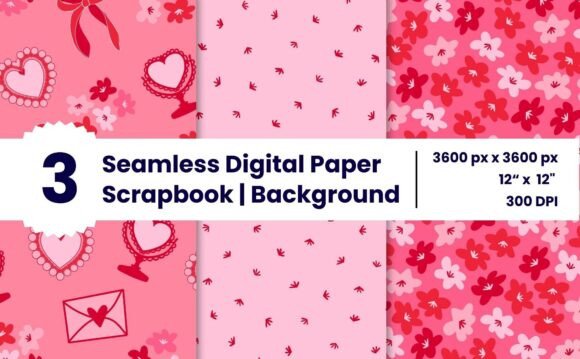 Download Valentine’s Coquette Seamless Pattern - Valentine Collection